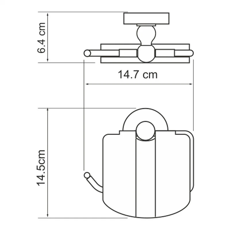 Держатель туалетной бумаги WasserKRAFT Diemel K-2200 K-2225 хром