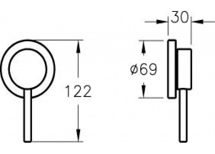 Встраиваемая часть смесителя Vitra Pure A40684EXP