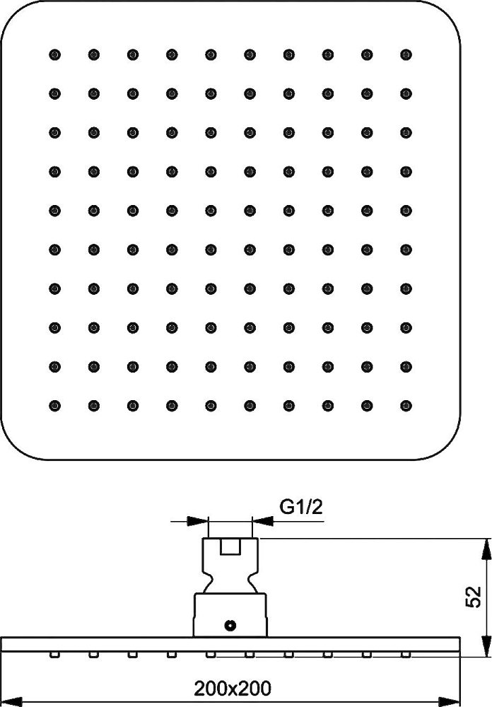 Верхний душ Ideal Standard IdealRain Cube B0024AA