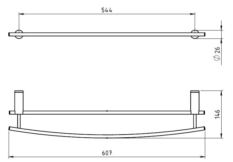 Полотенцедержатель Novaservis Novatorre 2 6225.0 хром