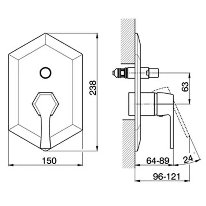 Смеситель для ванны с душем Cisal Cherie CE00210024 золото