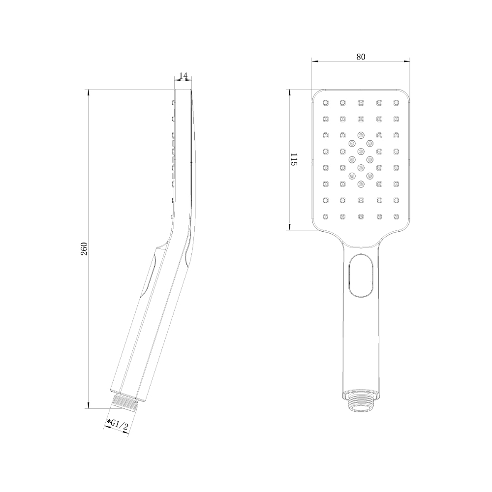 Душевая лейка Lemark LM8123GM графит