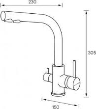 Комплект кухонная мойка Mixline ML-GM21 525167 чёрный + смеситель Paulmark Essen Es213011-GM