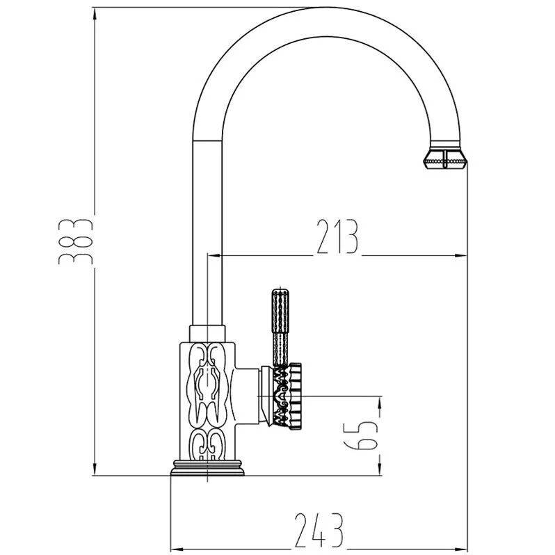 Смеситель для кухни Milacio Villena MC.502.BBR черный