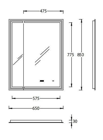 Зеркало Kerama Marazzi Tecno TE.M.mi.65 белый