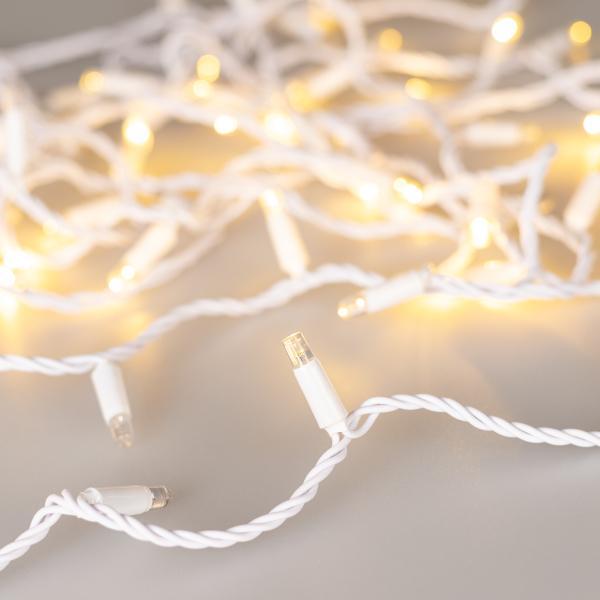 Уличная светодиодная гирлянда Ardecoled нить 230V теплый белый ARD-String-Classic-1000-White-100Led-Pulse Warm 031645