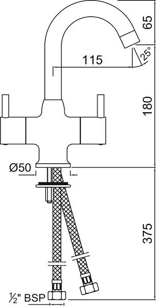 Смеситель для раковины Jaquar Florentine FLR-CHR-5167NB, хром