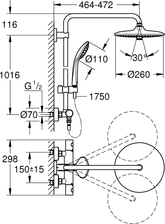 Душевая система Grohe Euphoria System 27615001