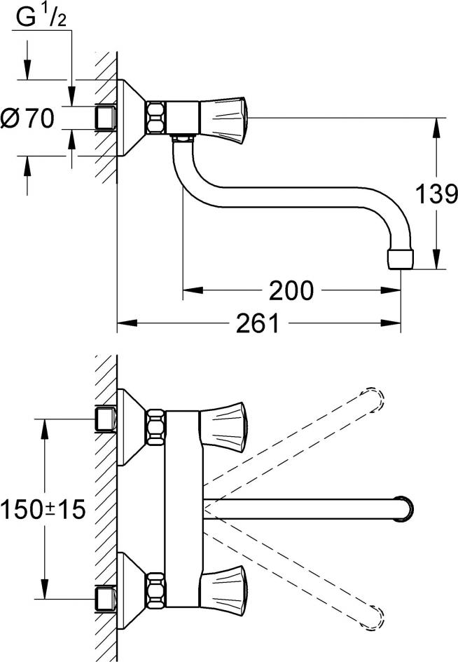 Смеситель Grohe Costa 31187001 для кухонной мойки