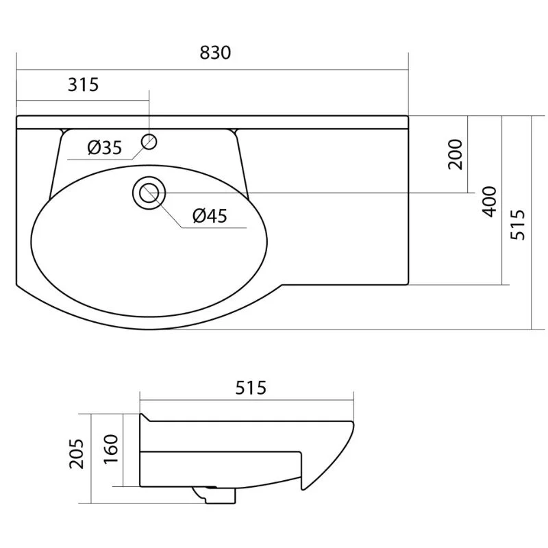 Раковина Style Line Коралл ЛС-00000164 белый