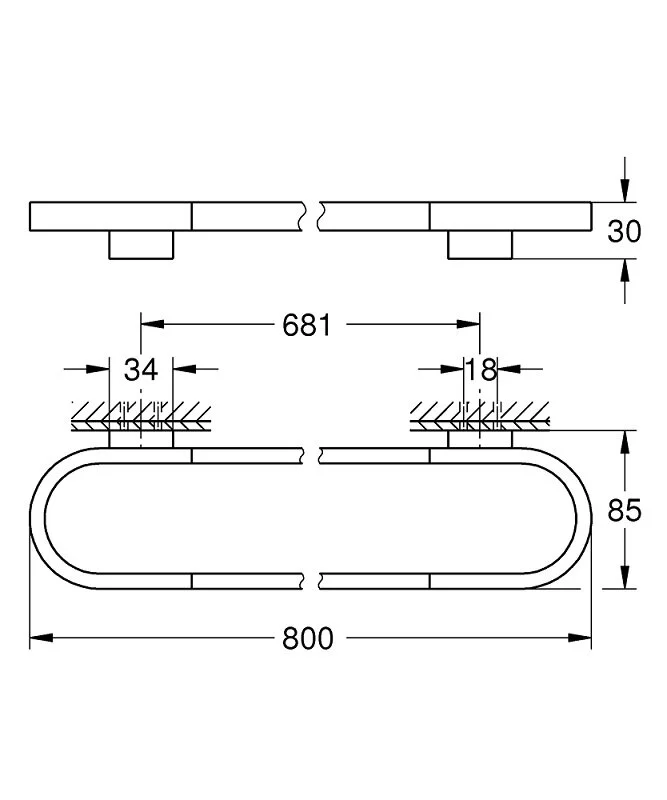 Полотенцедержатель Grohe Selection 41058GL0 золото