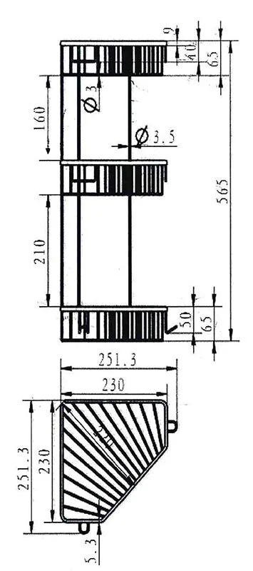 Полка Rain Bowl 22x22x22/T хром