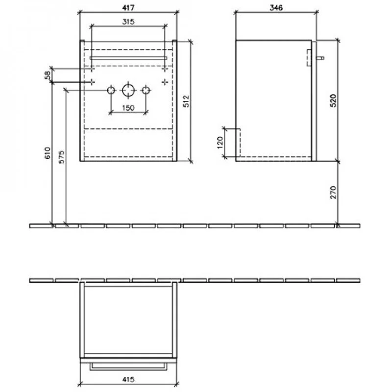 Тумба под раковину Villeroy&Boch Avento A88700B4 белый