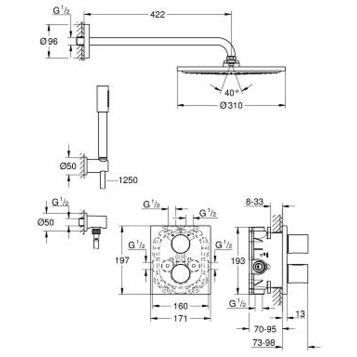 Душевая система Grohe Grohtherm 3000 Cosmopolitan 34627000