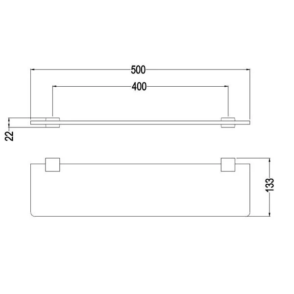 Полка Schein Elite 7057044 хром