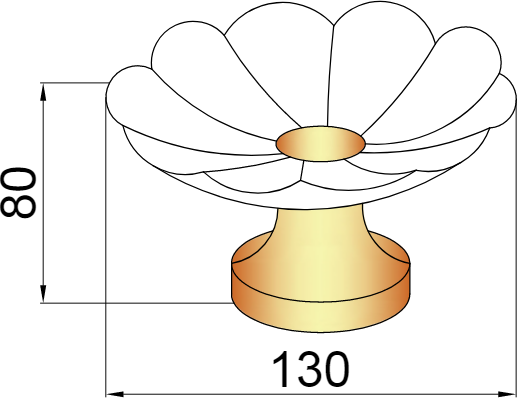 Мыльница Boheme 10202, золото