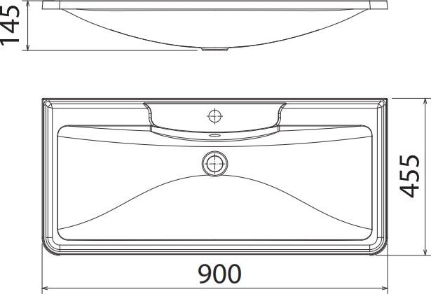 Мебельная раковина 90 см BelBagno BB900/455-LV-MR-ALR