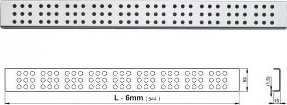 Решётка AlcaPlast Cube 550L глянцевая