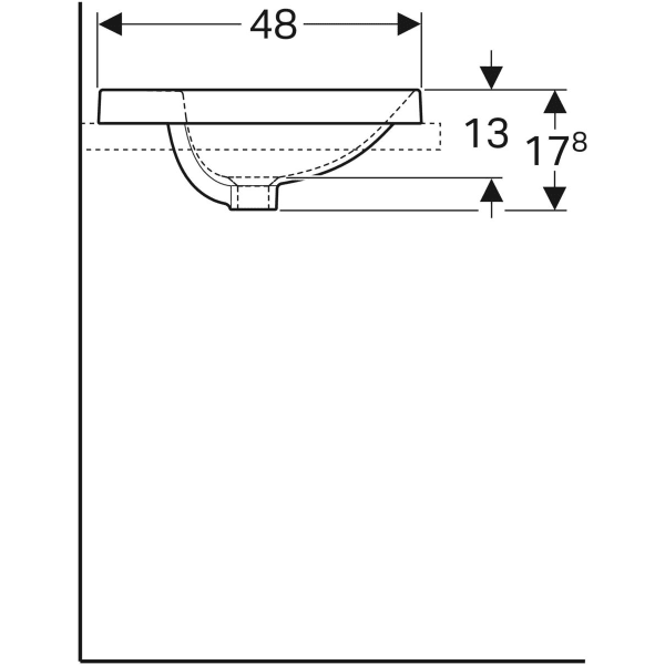 Раковина 60 см Geberit VariForm 500.724.01.2, белый