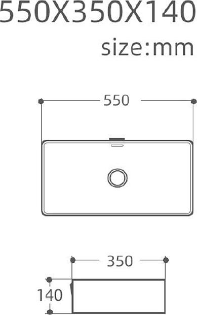 Раковина накладная Aquanet PERFECT-3, белая