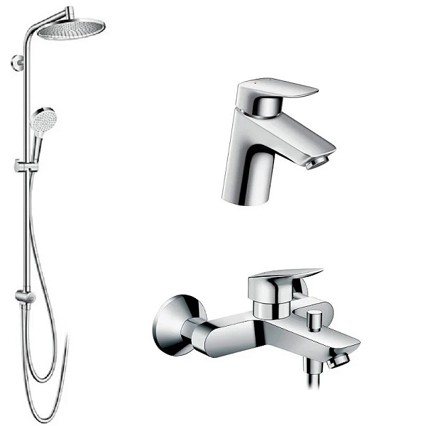 Душевой комплект Hansgrohe Logis, хром, c душевой системой