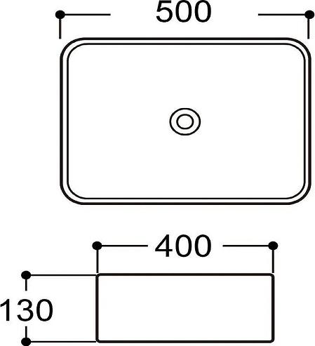 Раковина накладная Avimano Vision 1245023 серый матовый