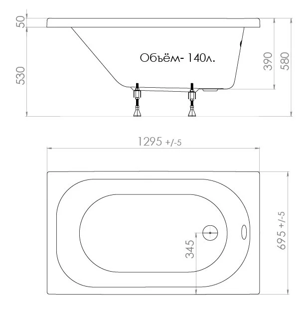 Акриловая ванна Triton Стандарт Н0000099326 белый