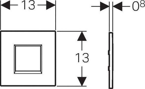 Кнопка смыва Geberit Sigma 30 HyTronic 116.037.KX.1, хром