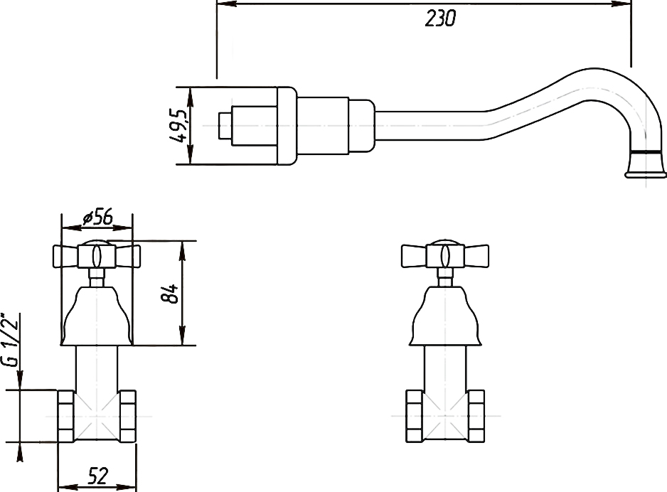 Смеситель Migliore Princeton ML.PRN-869 Ra с внутренней частью