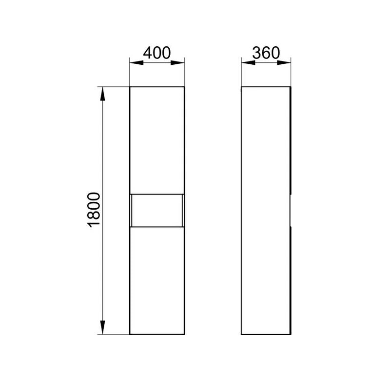 Шкаф-пенал Keuco Stageline 32831290102 серый