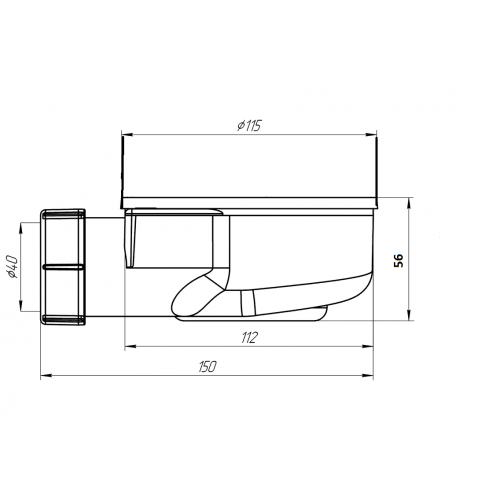 Сифон для поддона Good Door Essentia, Flow, Stella сЛ00094, белый