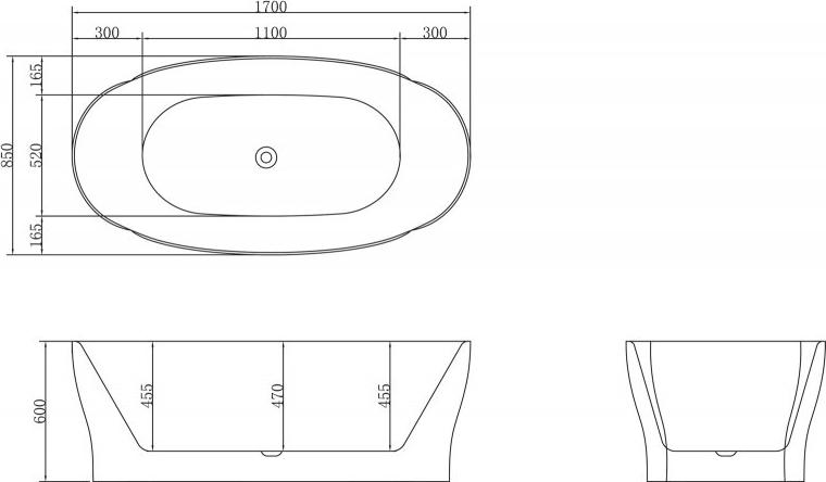 Акриловая ванна BelBagno 170х85 BB403-1700-850