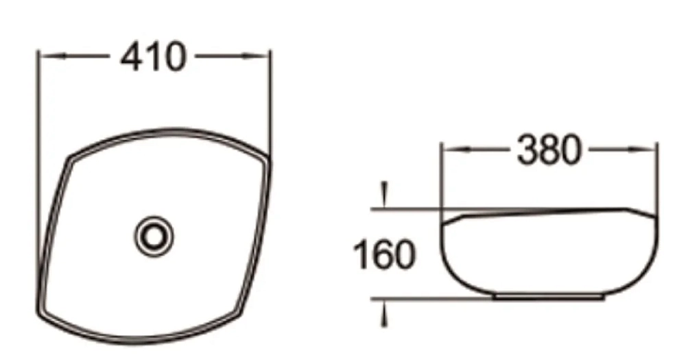 Раковина накладная SantiLine SL-1026 белый