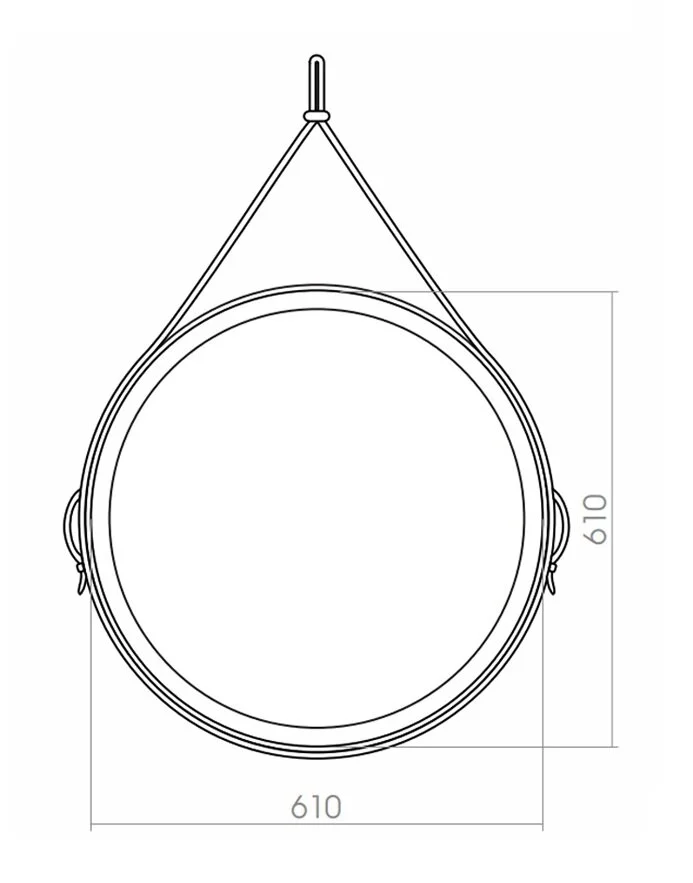 Зеркало Azario Капитан LED-00002332 коричневый