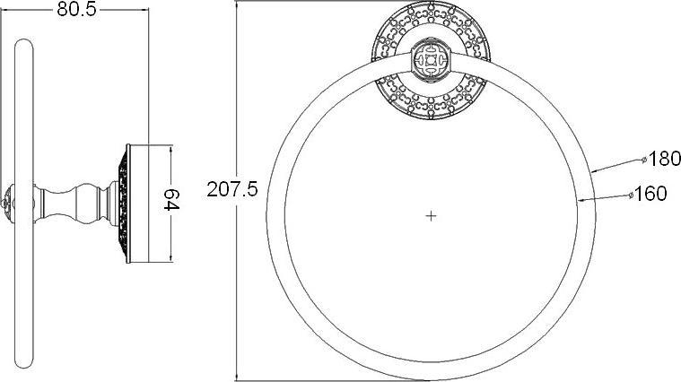 Полотенцедержатель Zorg Antic AZR 11 BR бронза