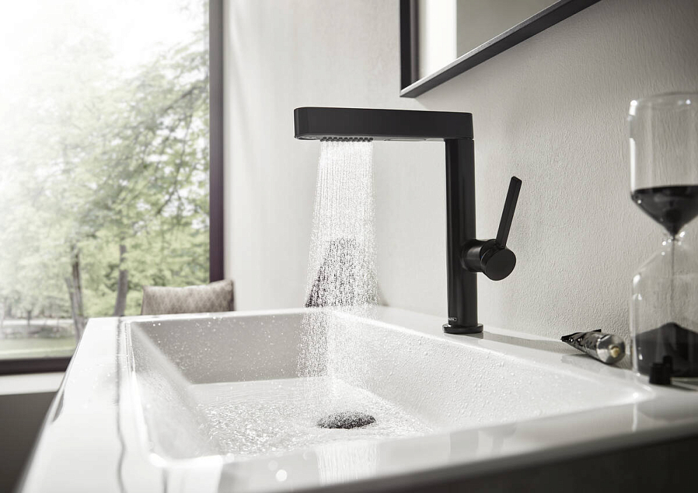 Смеситель для раковины Hansgrohe Finoris 76063670, матовый чёрный