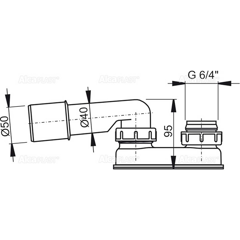 Сифон для ванны AlcaPlast A53-DN50