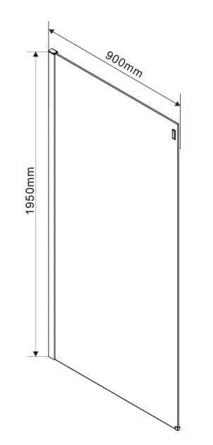 Боковая стенка Vincea Como Soft VSG-1CS900CL 90 см, хром, стекло прозрачное