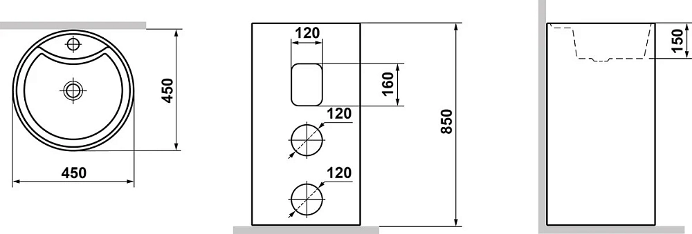 Раковина Laguraty 2090W белый