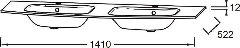 Мебельная раковина Jacob Delafon Nona 140 EB1887RU-DE1 белая