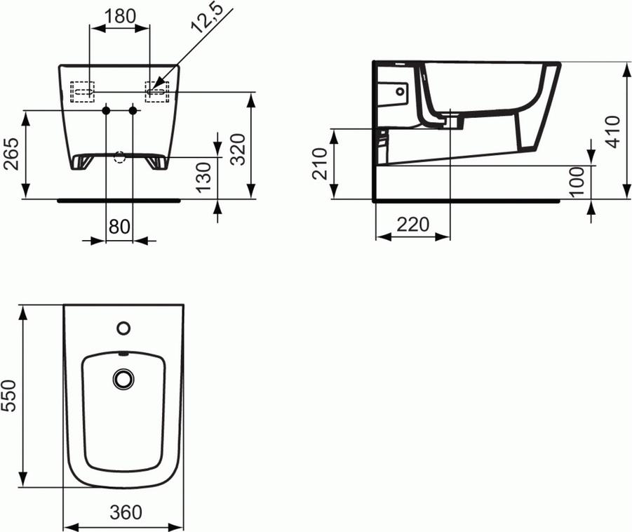 Подвесное биде Ideal Standard Simply U J469401