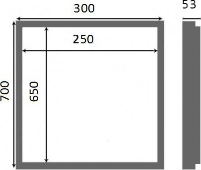 Настенный люк Люкер AL-KR 70х30