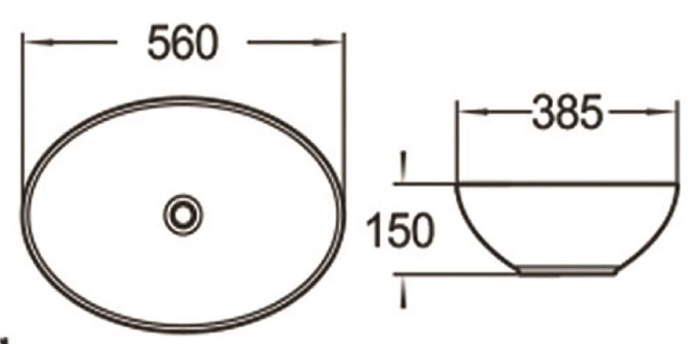 Раковина накладная SantiLine SL-1077 белый