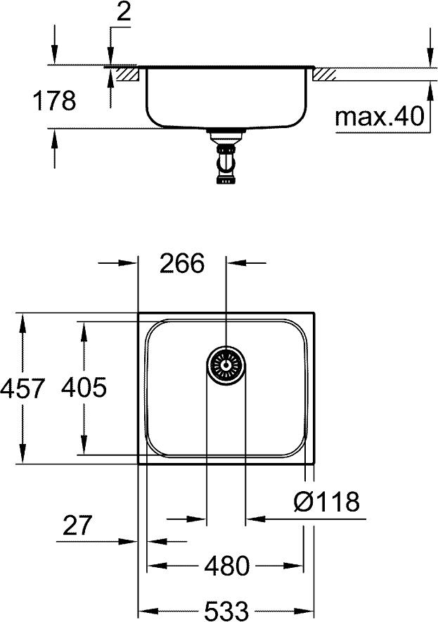 Кухонная мойка Grohe K200 31719SD0