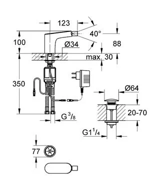 Смеситель для биде Grohe Veris 36286000 хром