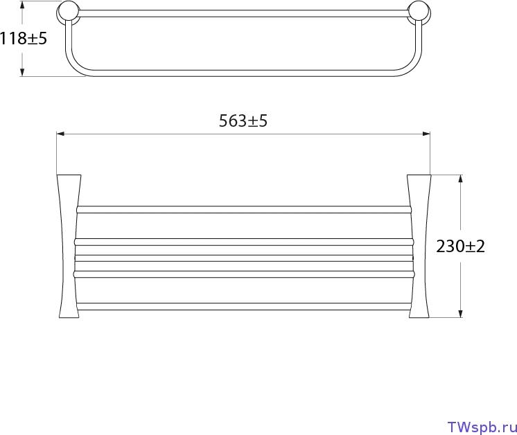 Полка Iddis Vico VICSB00I48 хром