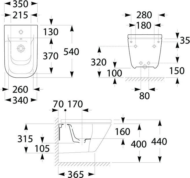 Подвесное биде Roca Gap 357476000