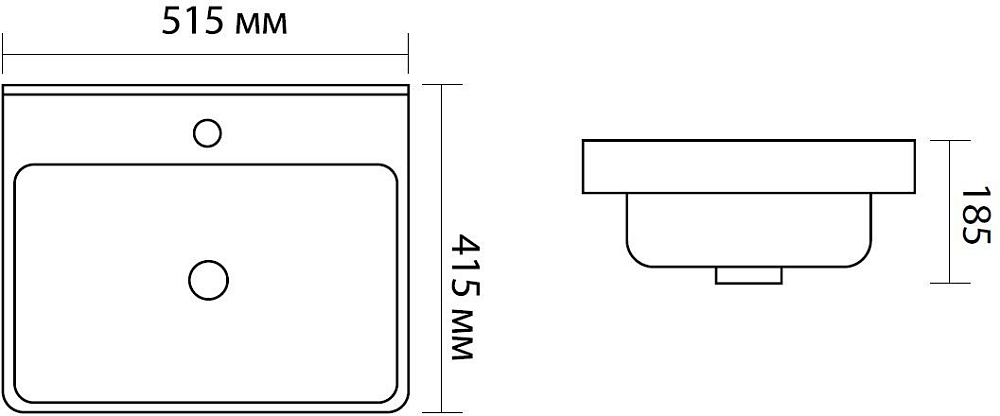 Раковина Aquanet Ирис 00329246 черный