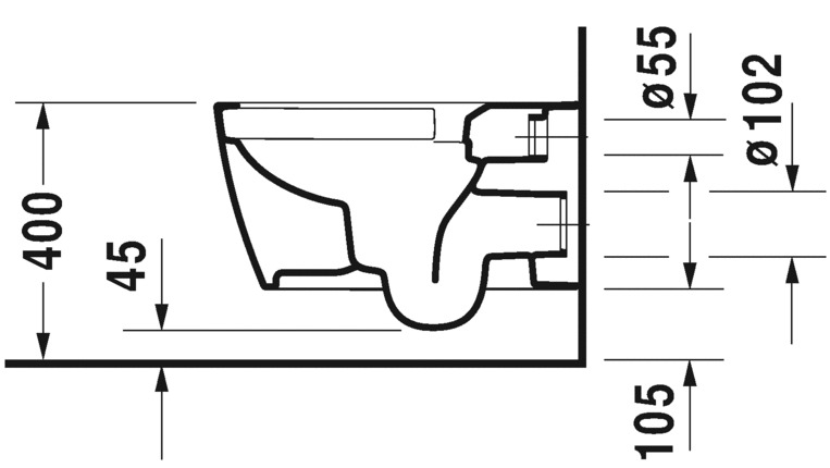 Подвесной унитаз Duravit ME by Starck 45290900A11 безободковый с сиденьем микролифт, белый