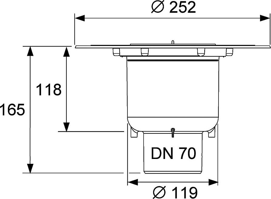 Сифон для душевого лотка Tece Drainpoint S 3603600 вертикальный